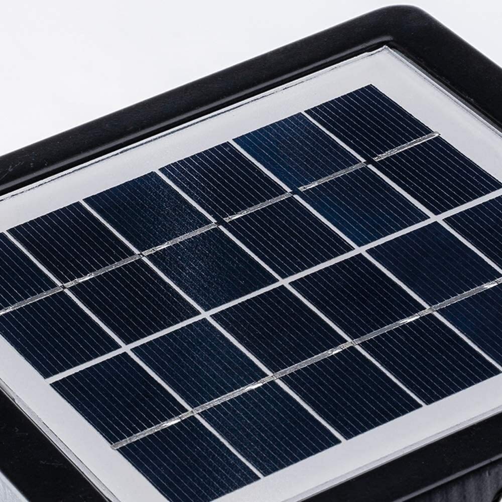 Lampione da esterno a energia solare con telecomando ， Lampada da giardino impermeabile Pannelli solari Lampada da colonna a palo Illuminazione da tavolo per terrazza Patio Vialetto Lampada a colonna