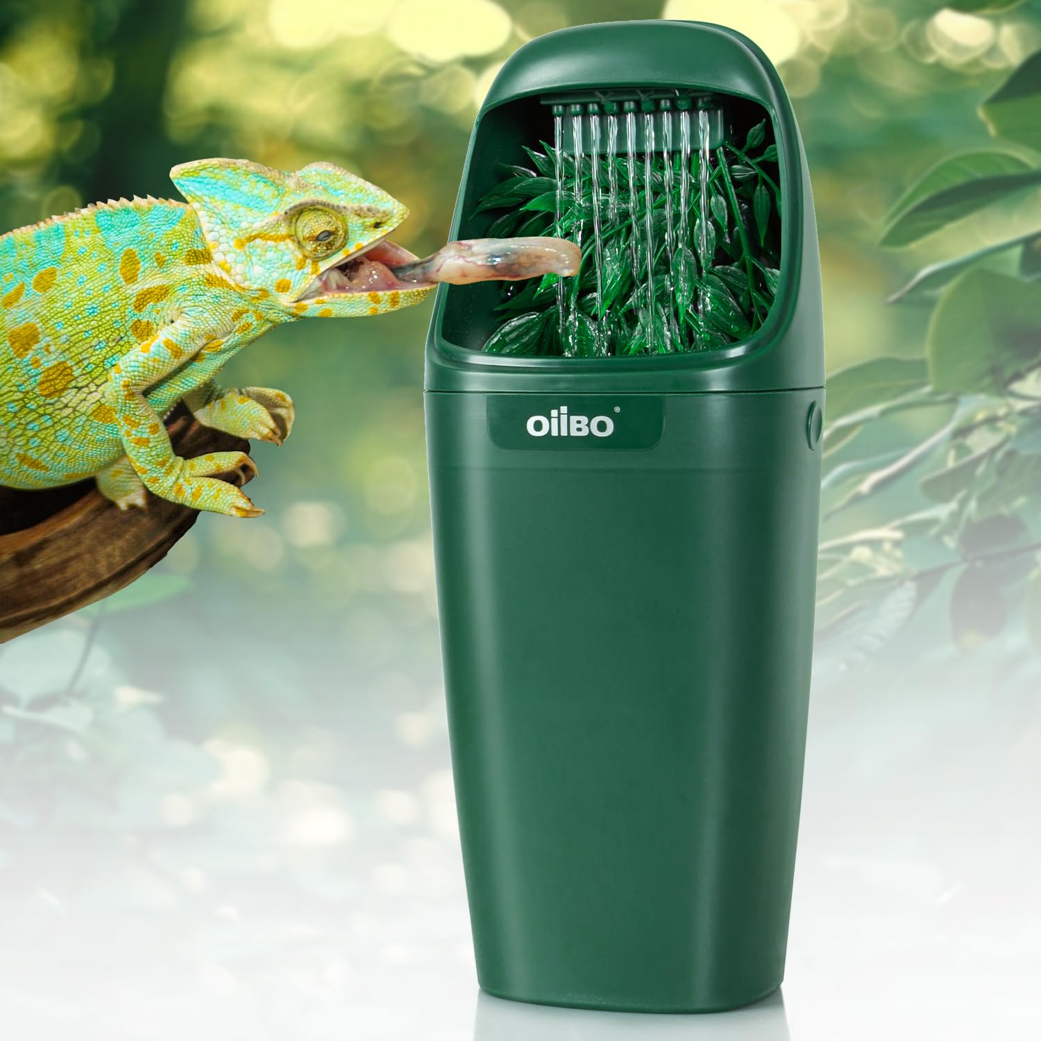 Distributore d'acqua per rettili, fontanella automatica con flusso d'acqua regolabile, per lucertola, drago, camaleonte, anfibi, insetti, terrario, gocciolatore d'acqua