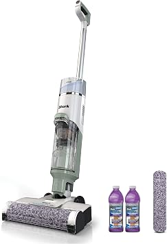Shark AW302 HydroVac Cordless Pro XL 3-in-1 Vacuum, Mop & Self-Cleaning System with 2 Brushrolls & 2 Solutions for Multi-Surface Cleaning, for Hardwood, Tile, Area Rug & More, Tea Green