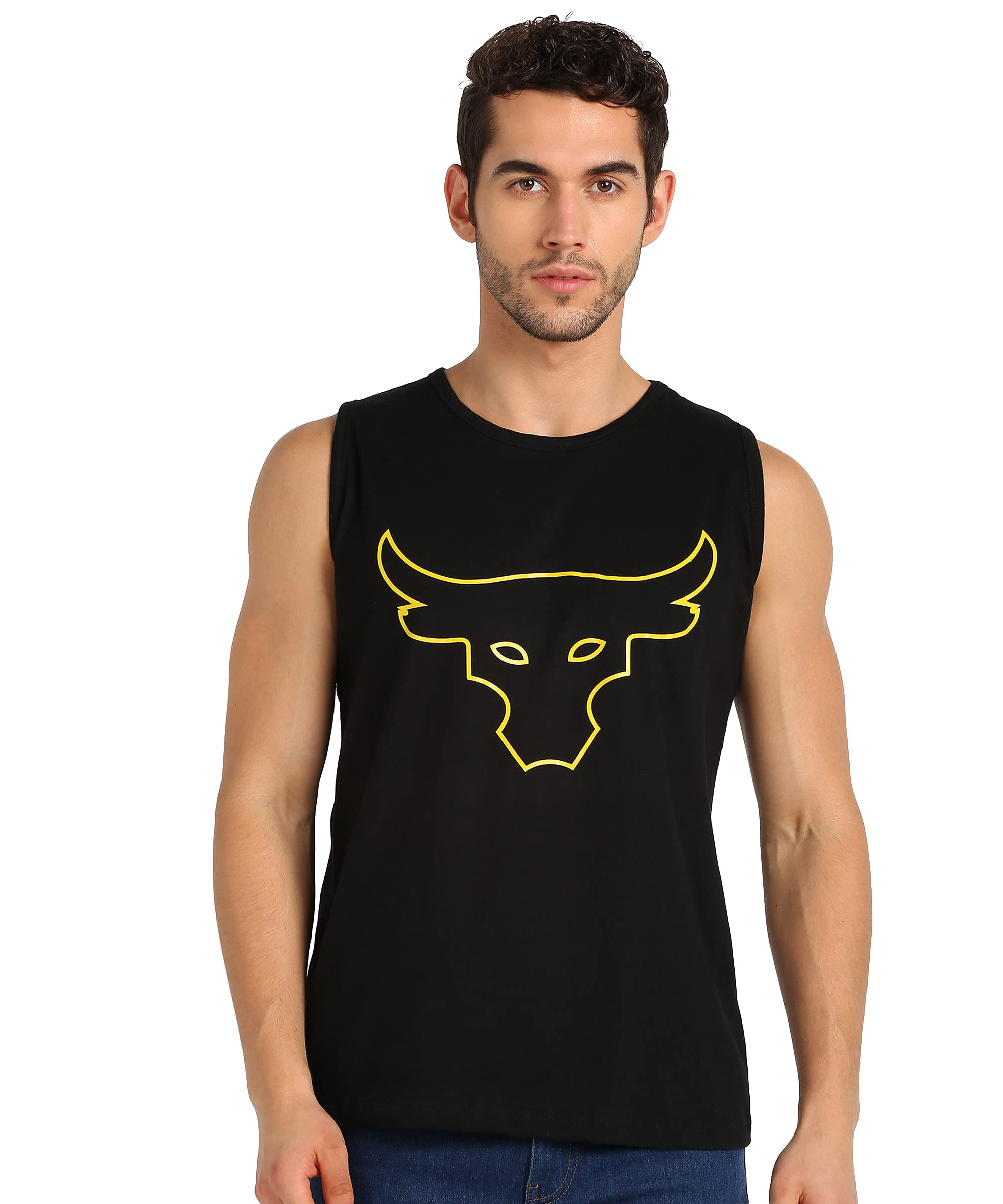 rock paper scissors Premium Gym Vests Bull Print Sleeveless-picture-26