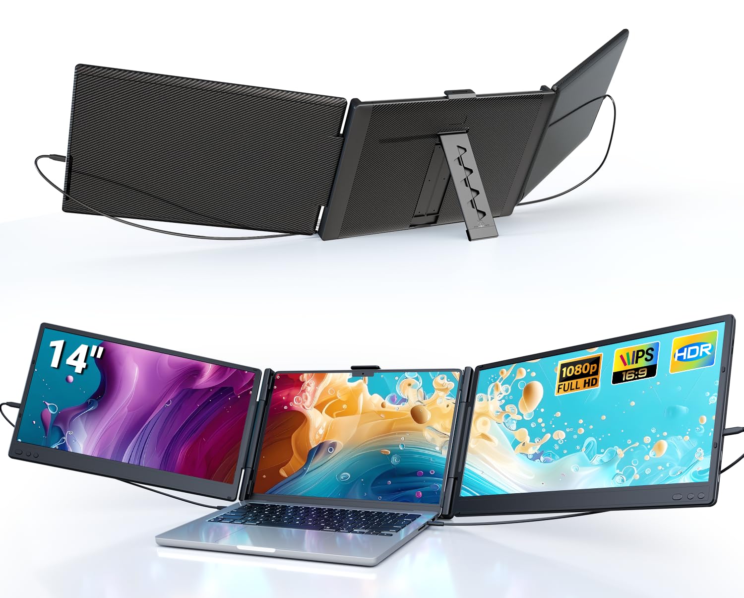 ディスプレイ・モニター本体 TRIPLE SCREEN LAPTOP SCREEN EXTENDER Amazon.com: Xebec Tri-Screen 3 Laptop Screen Extender | Portable