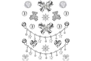 Rhinestone Bling Shoe Charms Designer Jewelry Accessories for Women Girls