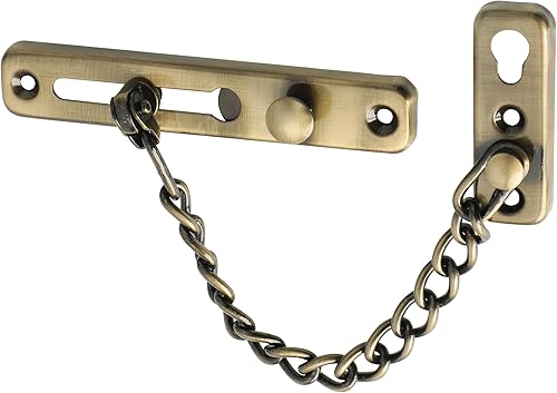 Miniatura 9 de Candado de Protección de Puerta con Cadena Alise, Cierres de Cadena de Puerta con Resorte de Seguridad y Presión Antirrobo, Cierres de Cadena