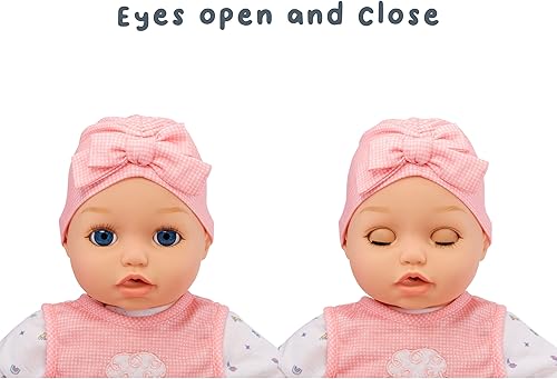 Miniatura 5 de Baby Born My Real Baby Doll Annabell - Blue Eyes Muñeca realista de cuerpo suave a partir de 3 años, efectos de sonido, bebidas y húmedas,