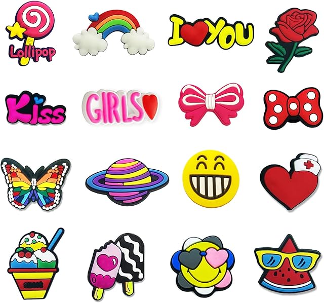 Lot of 30 50 100 150pcs Shoe Charms for Clogs Shoes Decorations Wristband Bracelet Party Favors