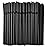 ALINK 200-Pack Black Plastic Flexible Straws, 0.23 x 7.75 disposable Bendy Drinking Straws