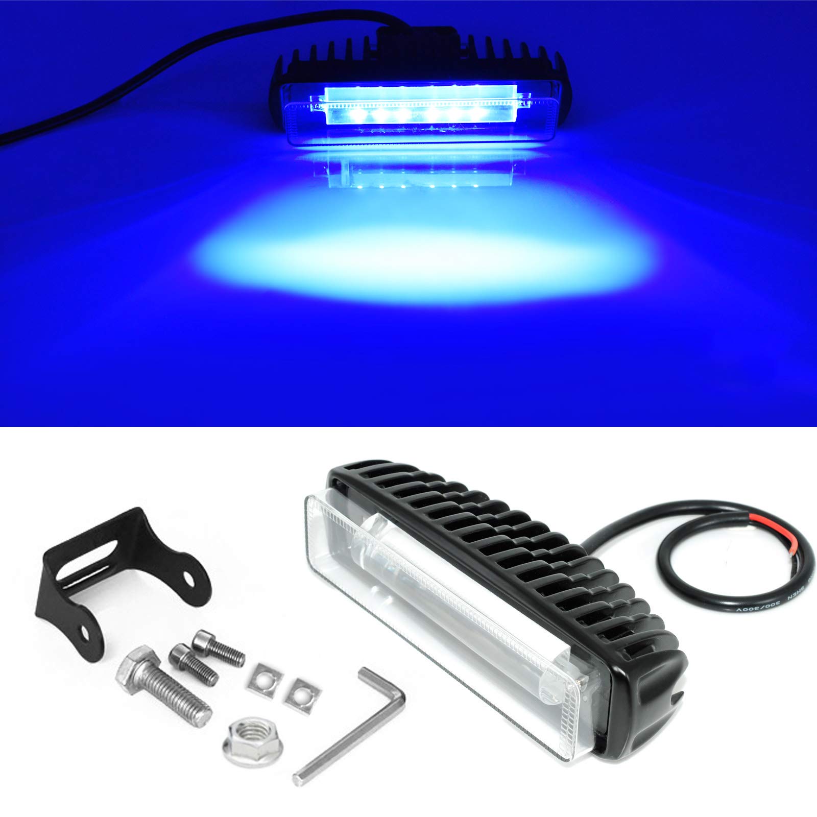 2 szt. Lampa bezpieczeństwa LED 30 W do wózka widłowego, światło ostrzegawcze, DC 12-80 V