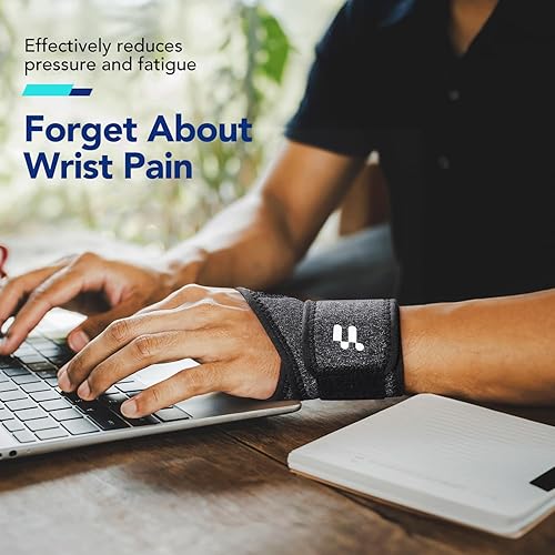 Miniatura 6 de Muñequera con apertura suave para el pulgar para tendinitis leve del túnel carpiano, esguinces de artritis, soporte de mano de compresión para