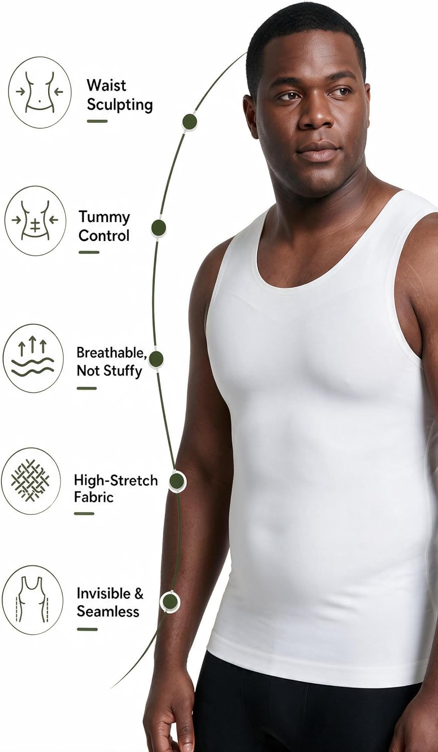 Men's Slimming Compression Undershirt for Comfortable Daily Wear