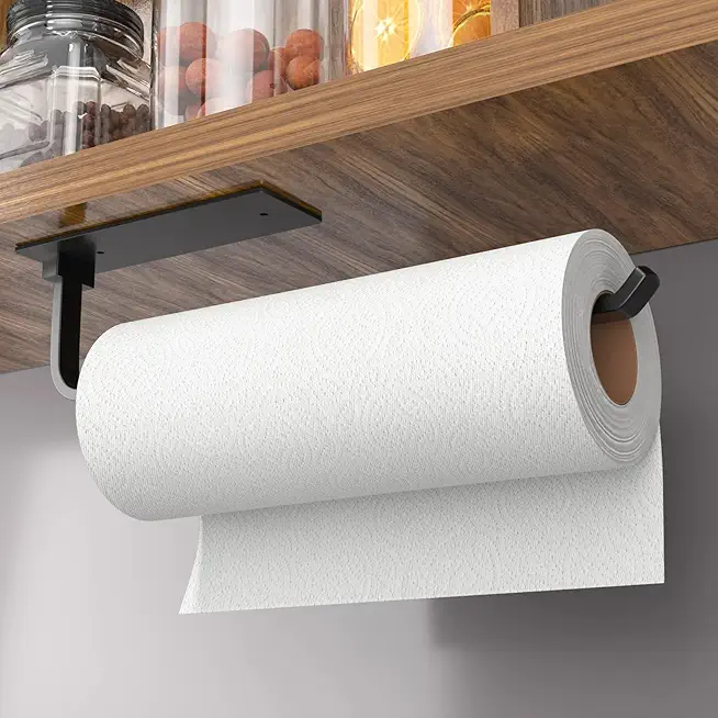 Paper Towel Holder - Self-Adhesive or Drilling, Matte...