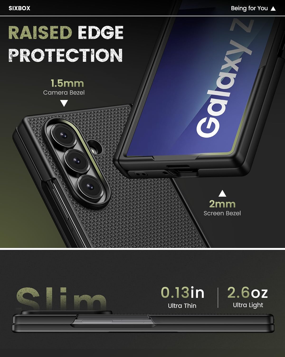 for Samsung Galaxy Z Fold 7 Case with Hinge Protection & Screen Protector, Slim Fit Design Hard PC Shockproof 360° Full Body Protective Phone Cover Case for Galaxy Z Fold 7 2025, Black - Image 6