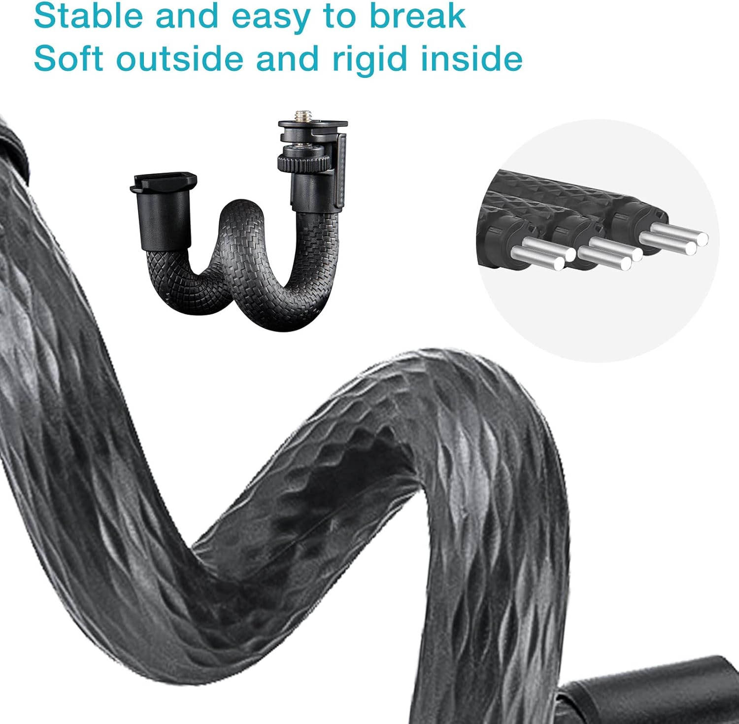 USKEYVISION Flex-K4 Phone Video Kit with Built-in Microphone Led Light Flexible Tripod Vlog Kit for Youtuber and TikTok Creator Combo (Flex-K4)