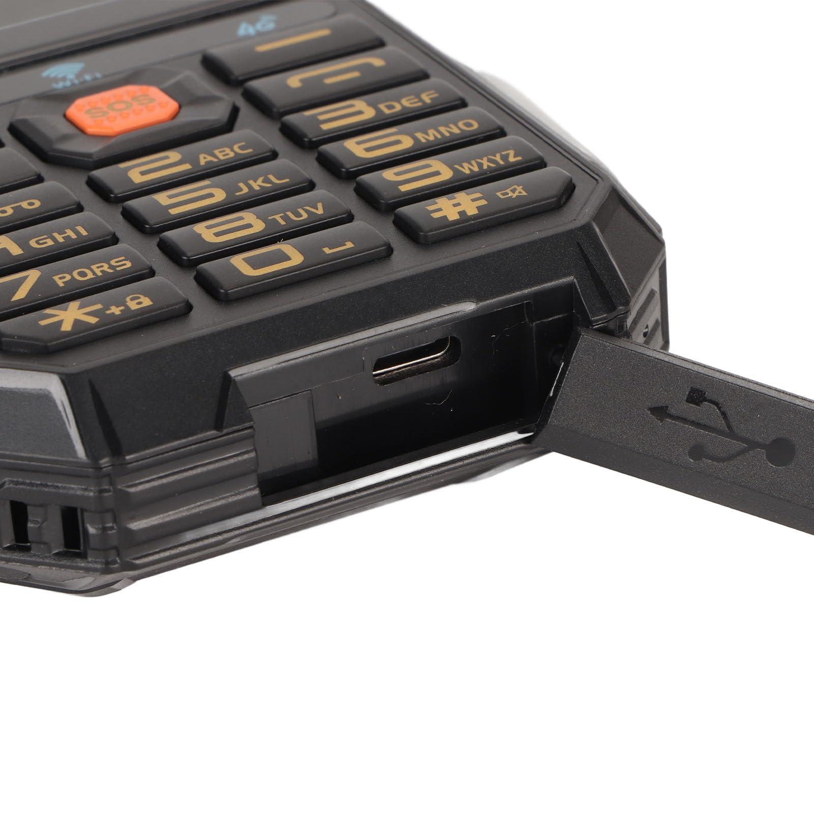 Teléfono Móvil para Personas Mayores, Teléfono Móvil para Personas Mayores Pantalla de 4 Pulgadas Transmisión de Volumen Alto para Hacer Llamadas con Batería de 18000 MAh (Black)