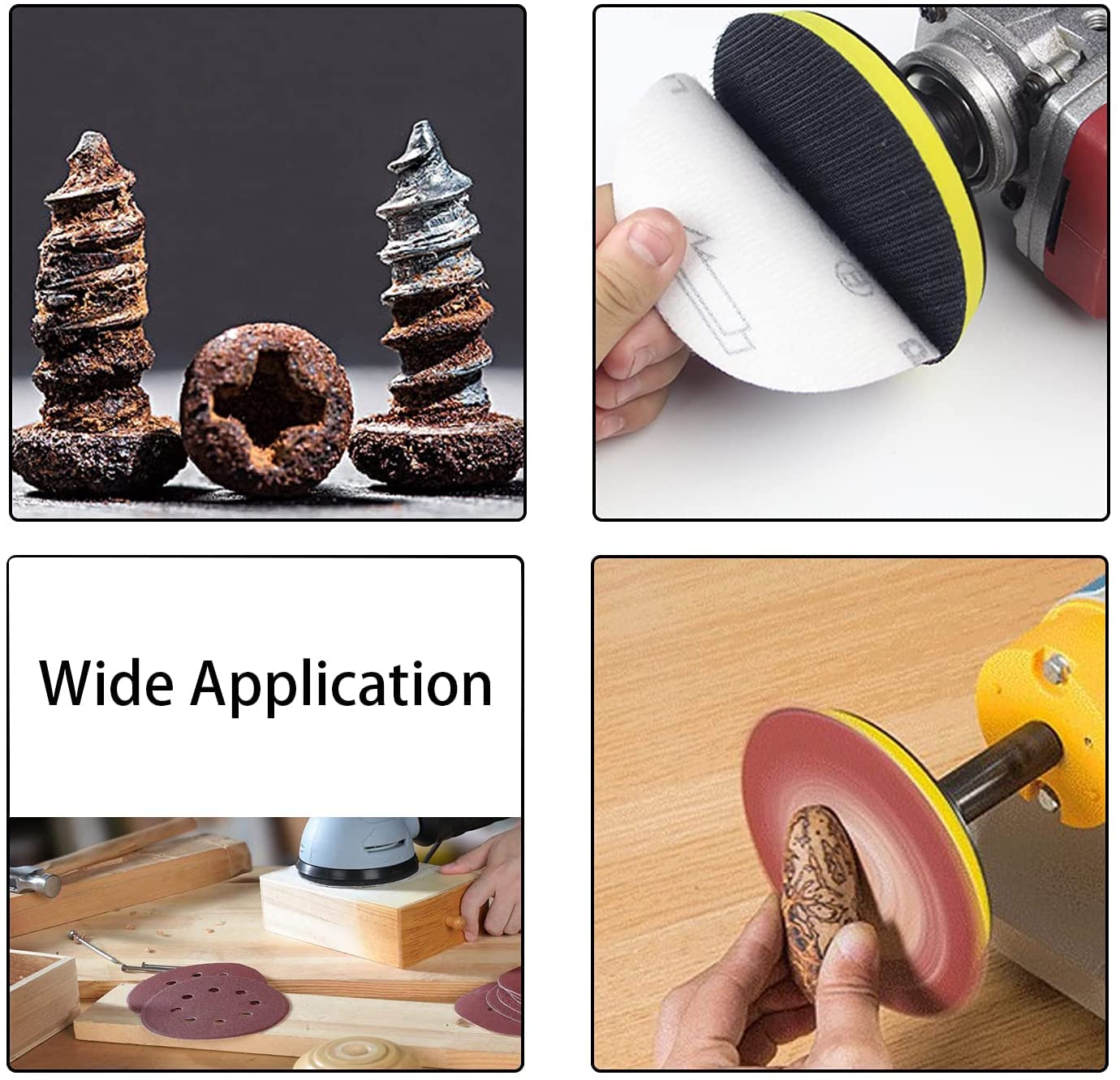 Auniwaig 20PCS 60 Grits Hook and Loop Sanding Disc, 7-Inch NO-Hole, Aluminum Oxide Round Flocking Sandpaper for Sanding Grinder Polishing Accessories