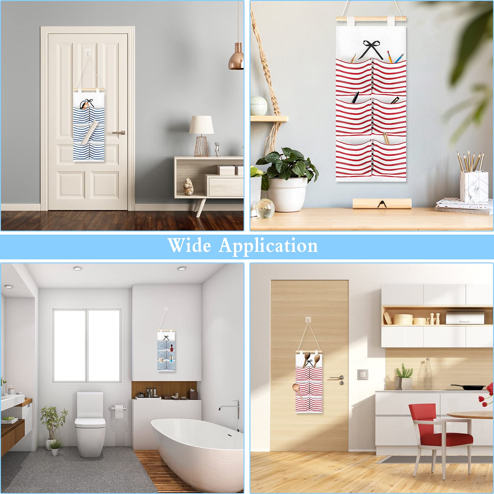 Set di 2 Portaoggetti da Appendere al Muro Bagno Borsa da Appendere a Parete Porta Multiuso Tasche a Muro per Appendere Ufficio Organizer da Appendere Bambini Appeso Organizzatore Camping