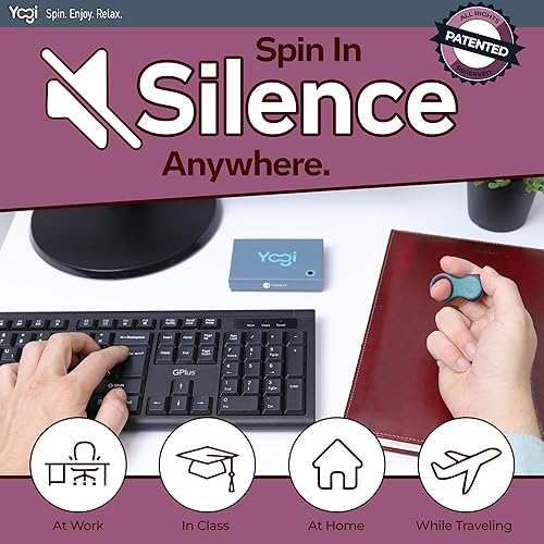 Miniatura 4 de Yogi Fidget Toy  Giratorio sensorial silencioso para adultos y niños  Alivio del estrés para TDAH, ansiedad  Juguetes para adultos  Incluye 5
