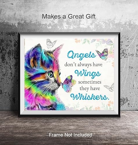 Miniatura 5 de Cat Mom Cat Stuff - Inspirational Wall Decor - Home Decor for Women - positive Quotes Wall Decoration, Cute Kitty Art Poster - Little Girls Room