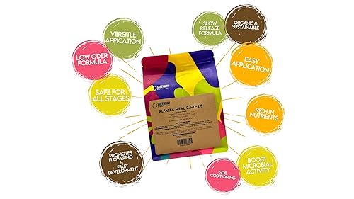 Miniatura 2 de Greenway Biotech - Comida de alfalfa 2.80-0.29-2.40 - Fertilizante para rosas, flores, plantas y verduras con minerales esenciales y nitrógeno,