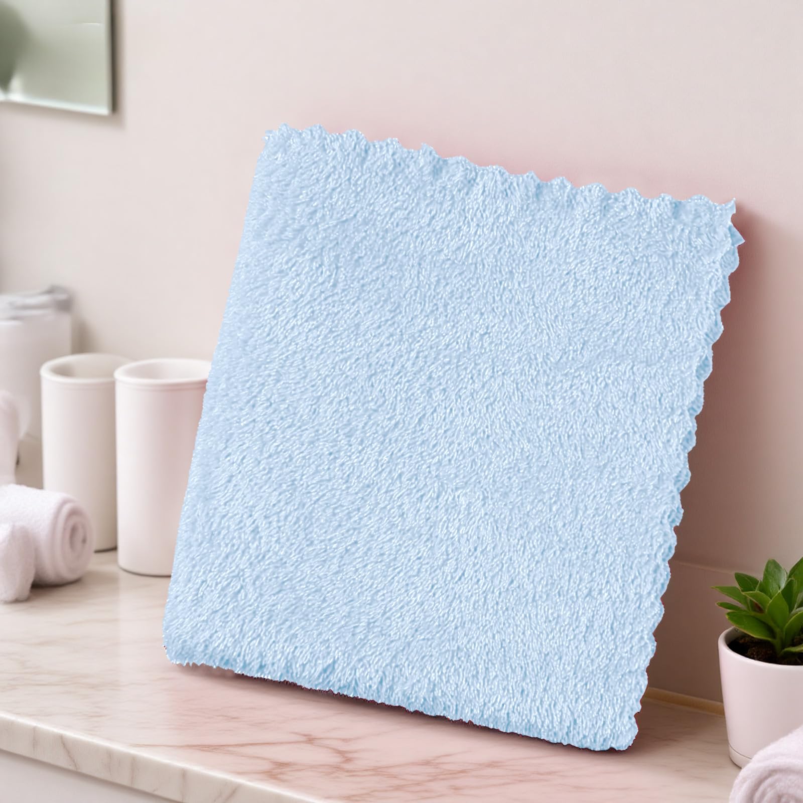 Coral Velvet Towel Bathroom Hand Towel Quick Drying Super Absorbent Blue