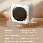 Mini Lave-linge, lave-linge portable et sécheuse Combo, 2 en 1 Lave-linge pour sous-vêtements et chaussettes, pour appartements, camping, voyage - 220V /110V,Bureau