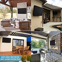 Vista 6 de Funda de TV para exteriores de 40 a 43 pulgadas, con cubierta inferior, material 600D resistente al agua y al polvo, se adapta mejor a tu televisor