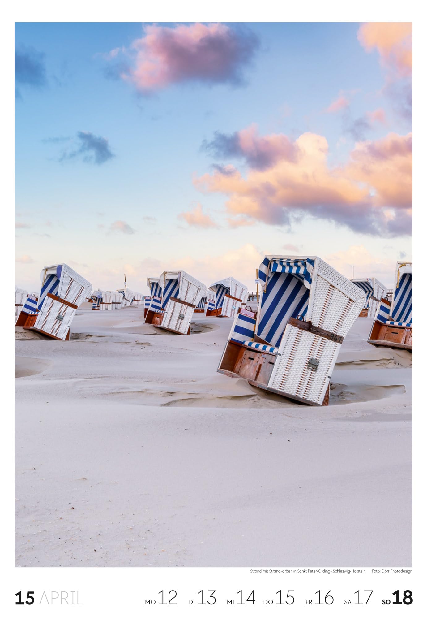 Küste Wochenkalender 2027: Meeres-Kalender mit 53 großformatigen Bildern im Hochformat (29x42 cm) | Strände der Ostsee und Nordsee in Deutschland