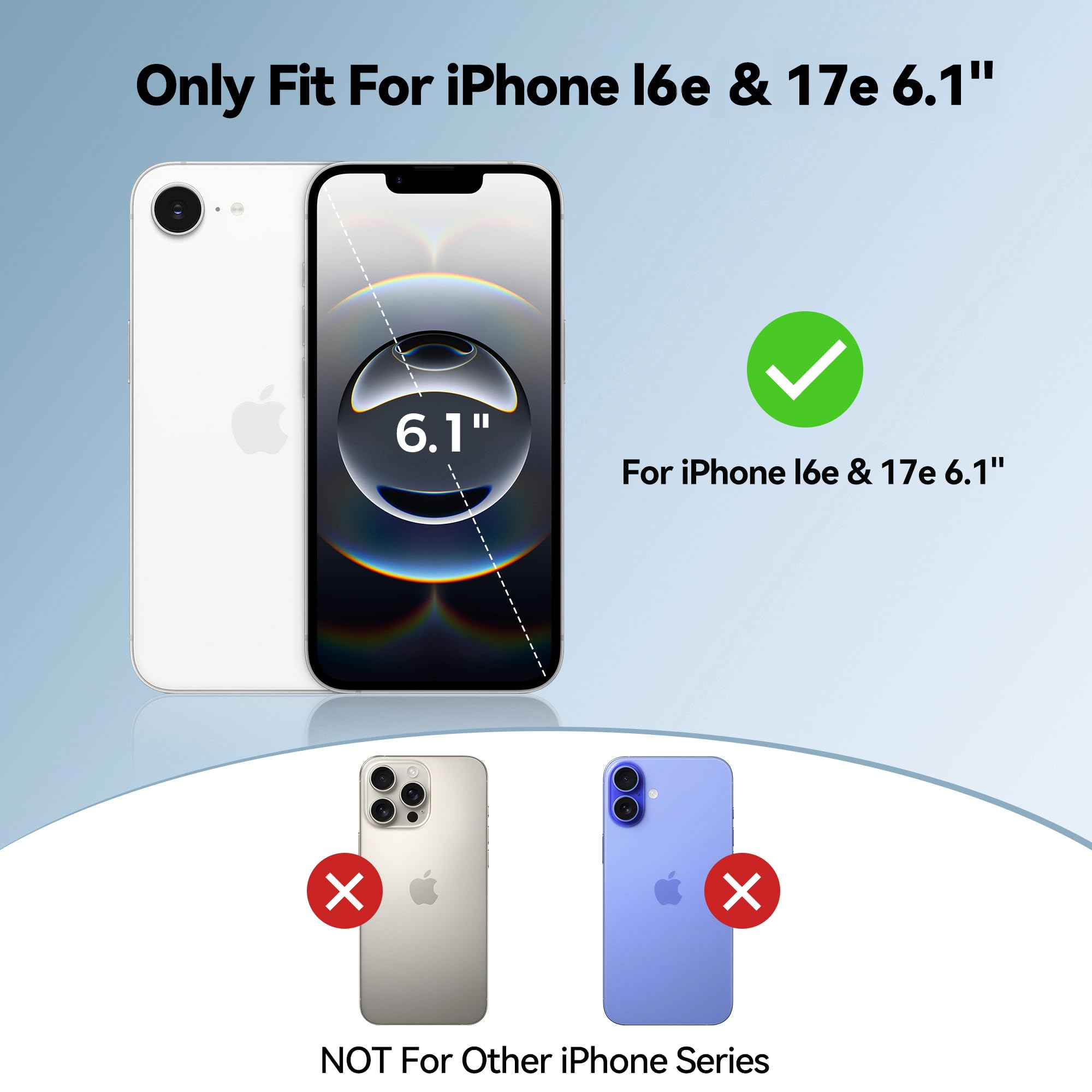 Mavulo Akkuhülle für iPhone 16e/17e, 9300mAh 20W Battery Case, Handyhülle mit Powerbank, Ladehülle Akku hülle für iPhone 16e & iPhone 17e(6,1")