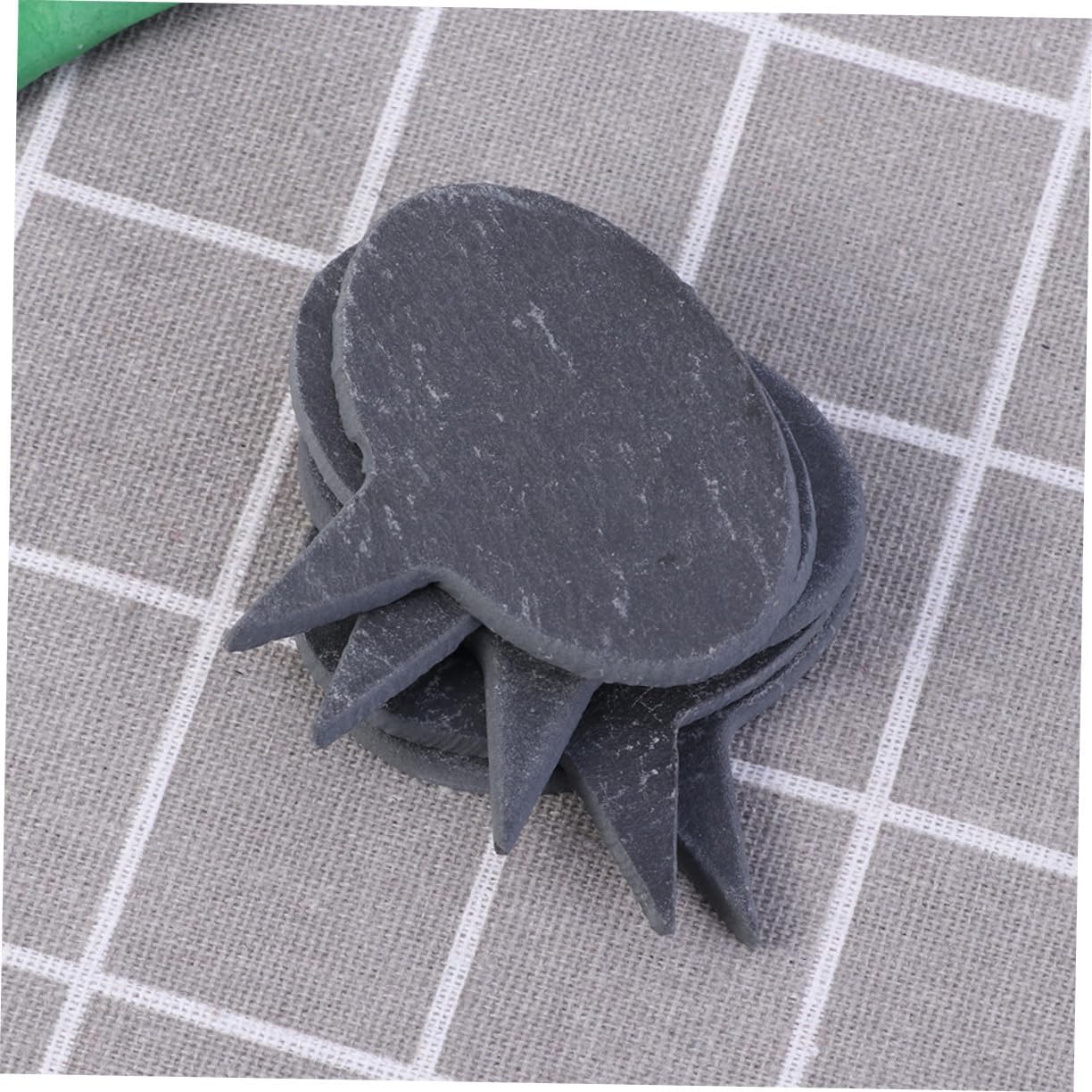 6pcs Cheese Labels Party Markers Durable Stone Plate Cheese Markers for Charcuterie Black Chalkboard Set