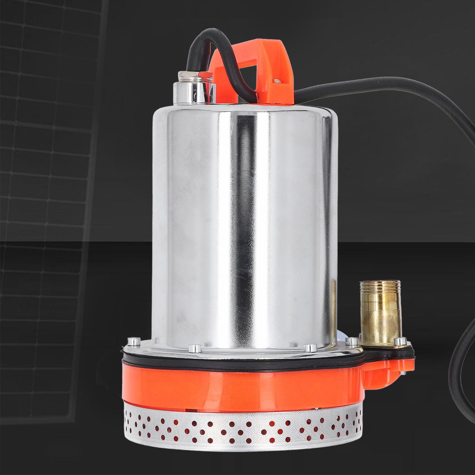 Pompa sommergibile solare da 12 V in acciaio inox, 180 W, ad alta efficienza, 8 m, pompa dell'acqua solare per irrigazione giardino e laghetto