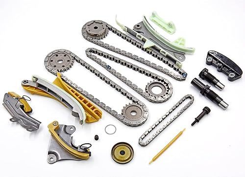 Kit de cadena de distribución con piñón tensor, restrictor de riel guía de cadena compatible con Ford Explorer 1997-2010 Explorer Sport Trac