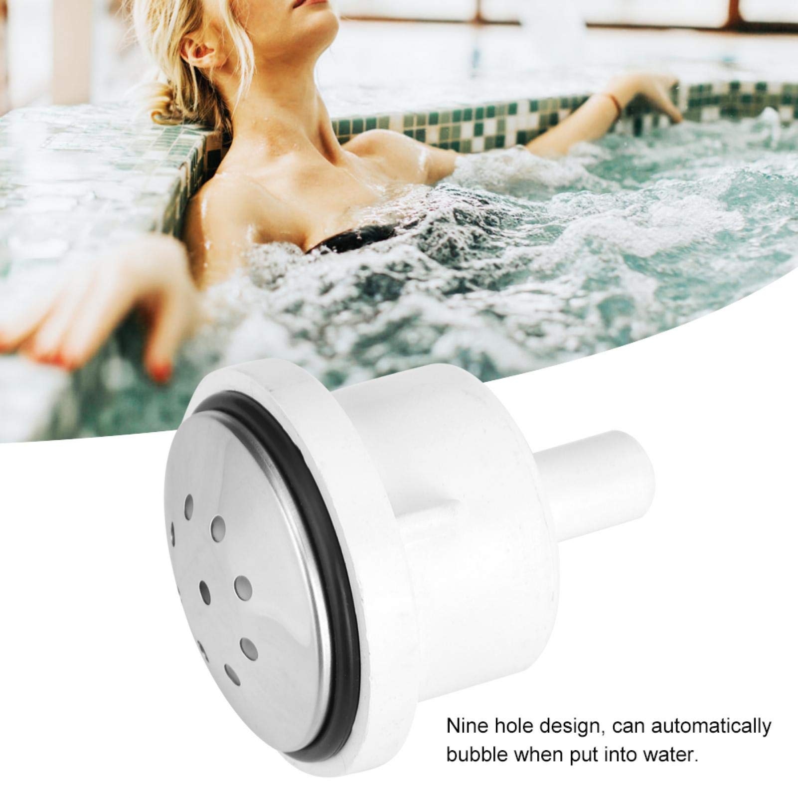 Chorro de Aire para bañera, diseño de Nueve Orificios Chorro de Burbuja de Aire de plástico Fácil de Usar Resistente al Desgaste para masajes