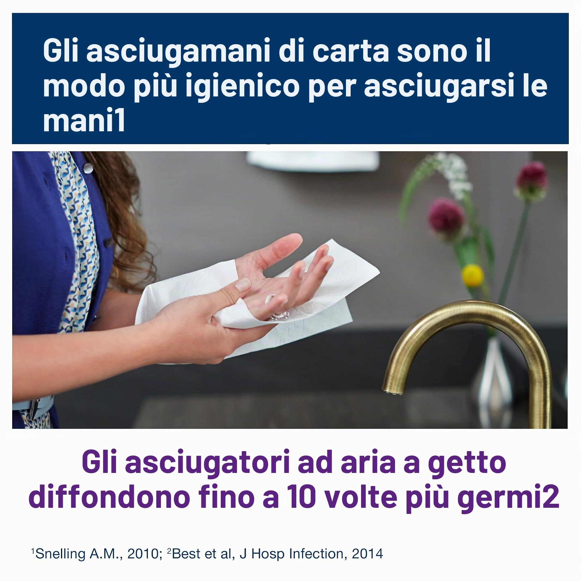 Tork Mini Asciugamani a Piegatura Singola Starter Pack 953101, Image Design- Distributore di carta H3 Singlefold/C-fold con Elevation Design+Ricarica asciugamani (250 fogli)-Sottile, igienico, bianco