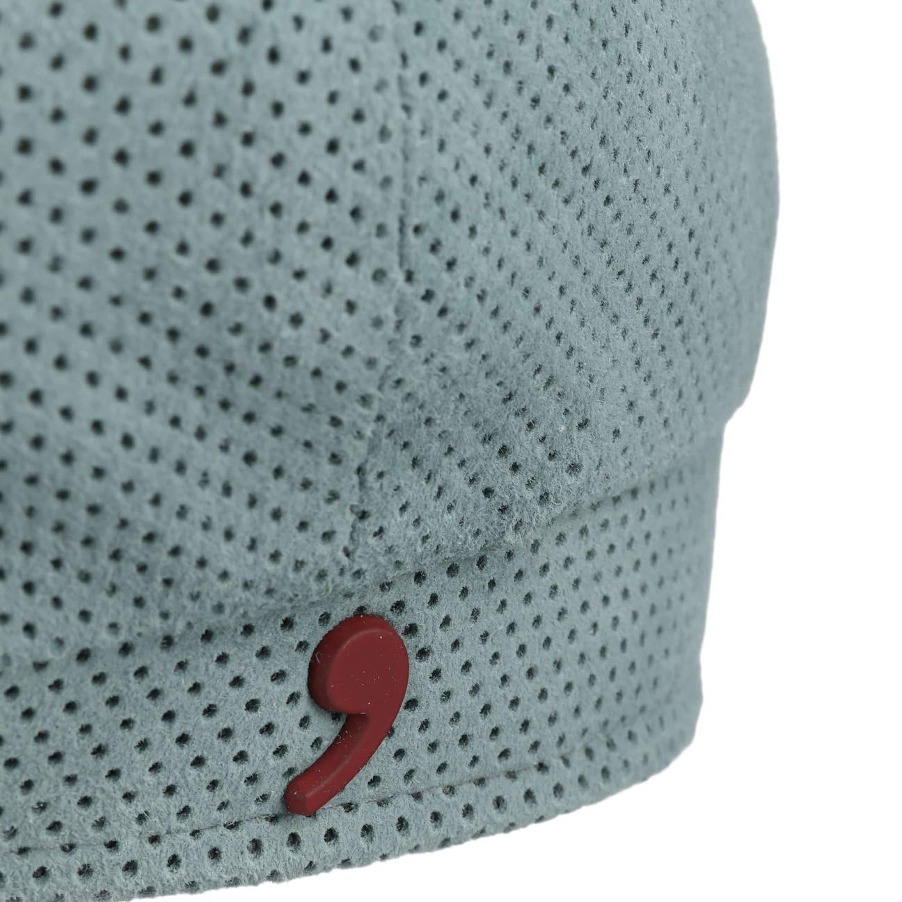 o D'Este Kyoto Perf Leather Flatcap czapka z daszkiem, czapka z balonem, skórzana czapka damska/męska – Made in Italy z podszewką, na wiosnę, lato, wiosnę i lato