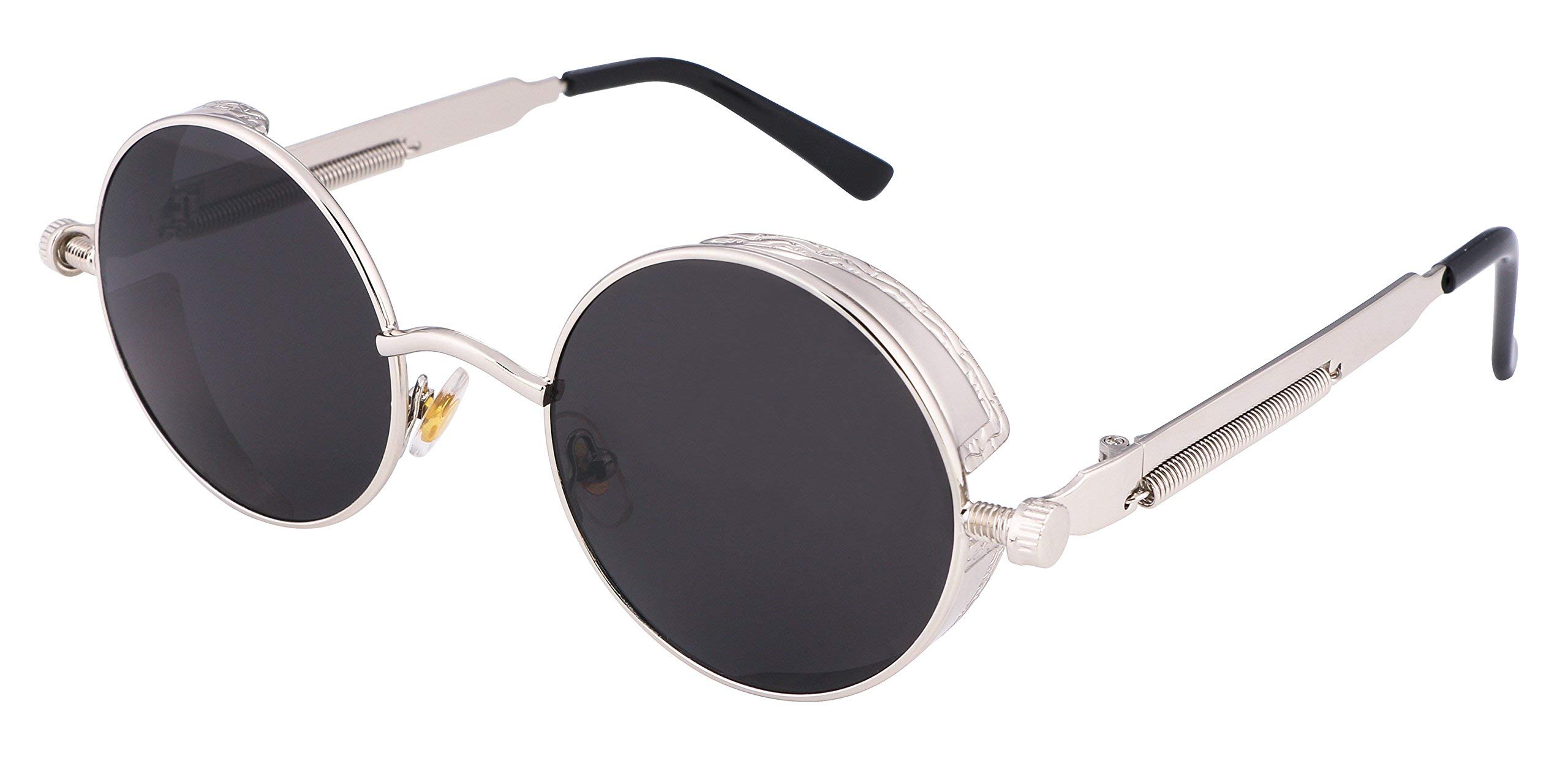 FEISEDY Retro Gothic Steampunk Sunglasses For Men Women