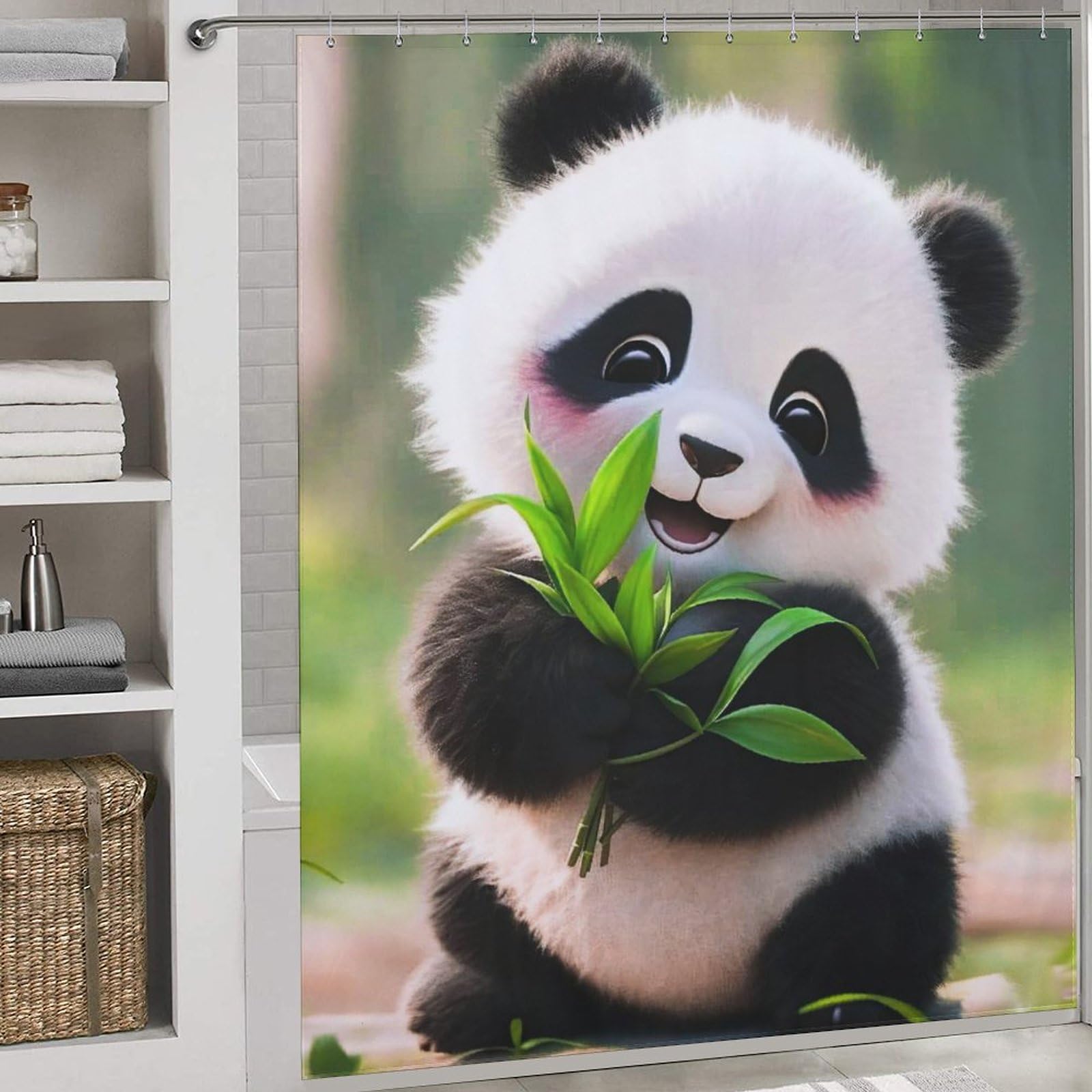 Rideau de douche panda pour égayer les bains des petits et des grands