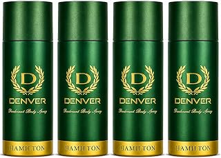 Denver Hamilton Deodorant Body Spray for Men | Long-Lasting Deo Fragrance and Odor Protection | Lavender, Bergamot, Cedarwood and Musk, 5.0 Fl Oz (150 ml) Each (Pack of 4)