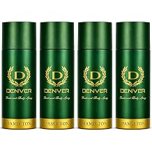 Denver Hamilton Deodorant Body Spray for Men | Long-Lasting Deo Fragrance and Odor Protection | Lavender, Bergamot, Cedarwood and Musk, 5.0 Fl Oz 150 ml Each Pack of 4
