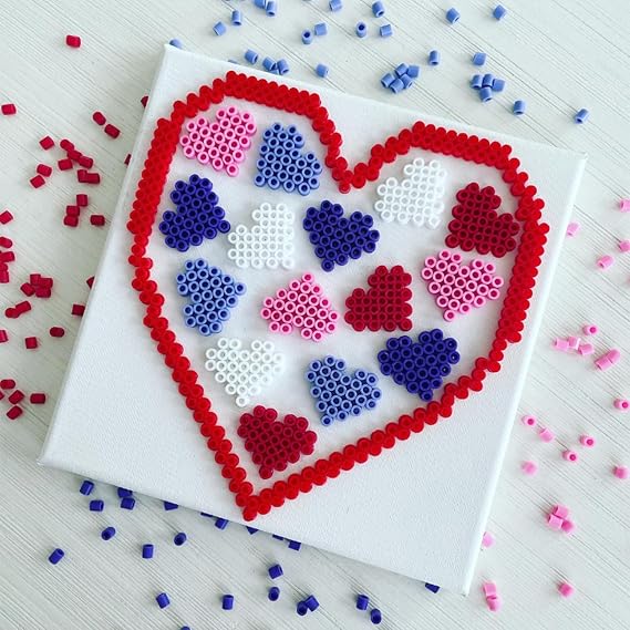 Fuse Beads 1000 Piece Melty Beads 5mm Fusion Beads Compatible Perler Beads Hama Beads, Pink, SB1000P-25