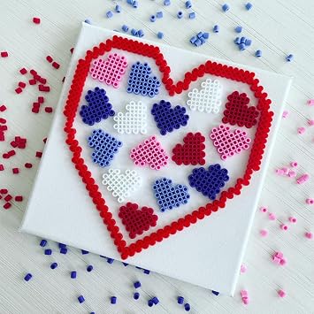 Fuse Beads 1000 Piece Melty Beads 5mm Fusion Beads Compatible Perler Beads Hama Beads, Pink, SB1000P-25