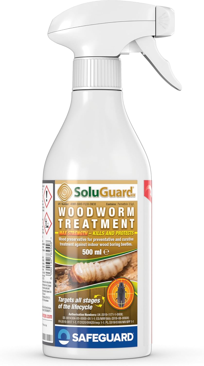 SAFEGUARD Soluguard Woodworm Treatment, 500ml
