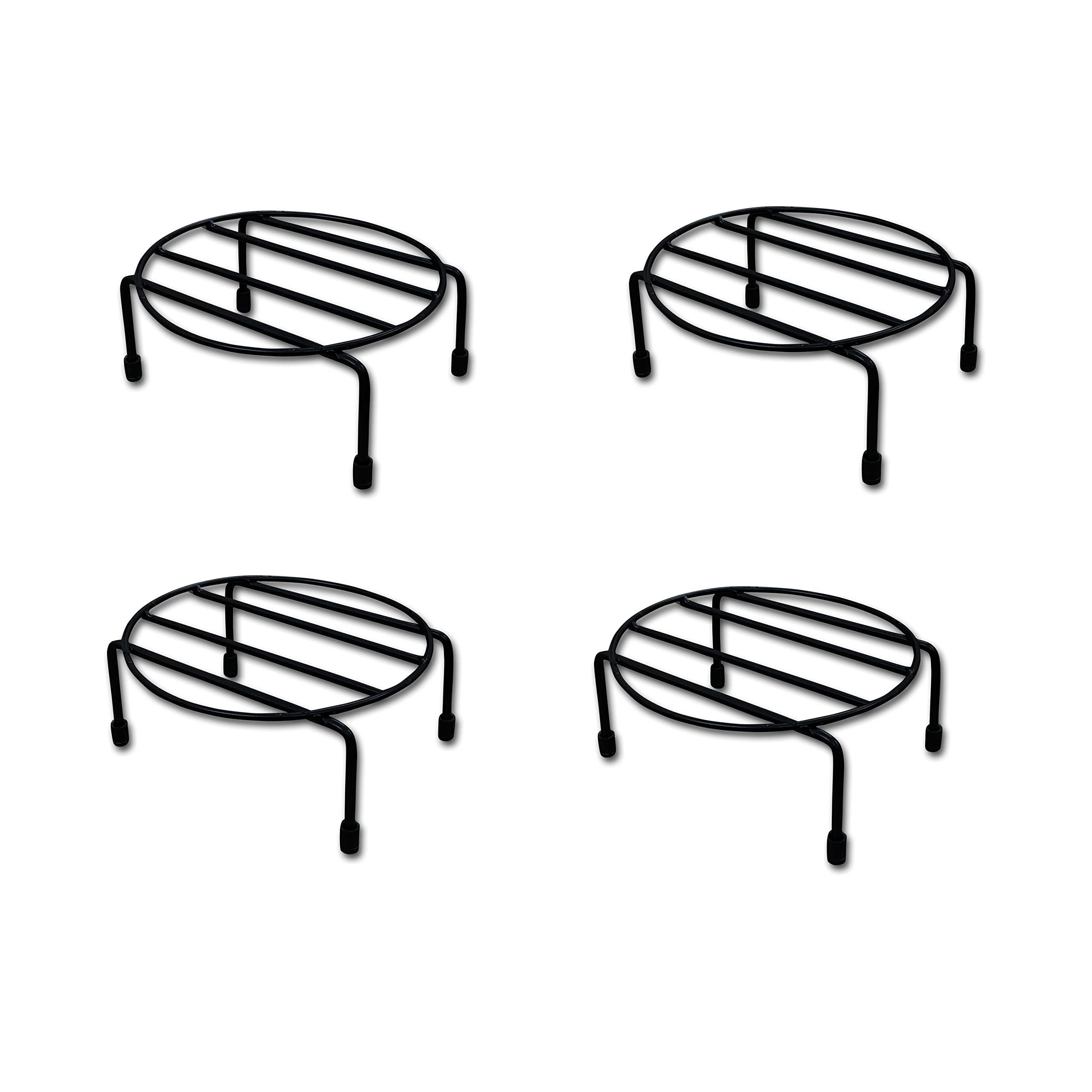 IRON LANDS Metal Round Indoor Outdoor Flower Pot Plant Stand for Home Garden Balcony Living Room Decor (Pack of 4) (B09GVMRRHL) Amazon Price History, Amazon Price Tracker