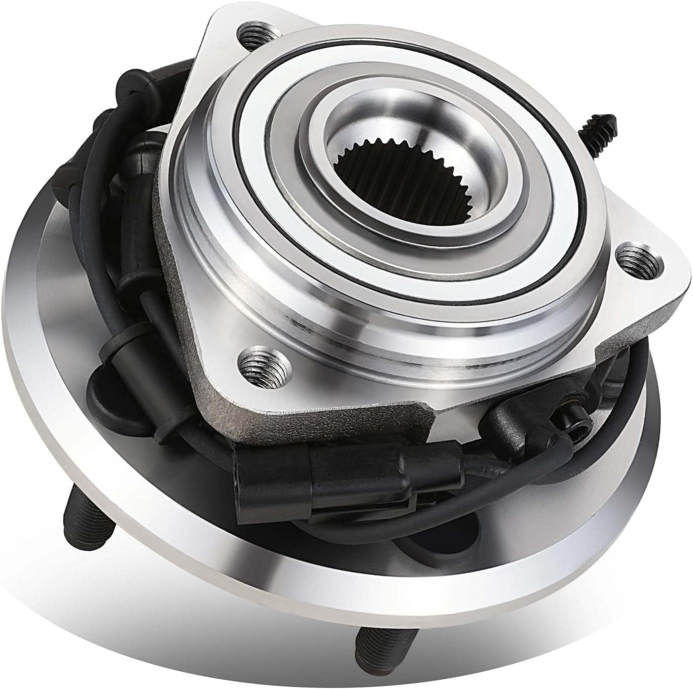 DNA MOTORING Front Wheel Bearing Hub Assembly Compatible with 11-17 Jeep Wrangler / 18 Wrangler JK with 5-Lug Hub, OEM-WHA-0249, 52060398AE, 52060398AD