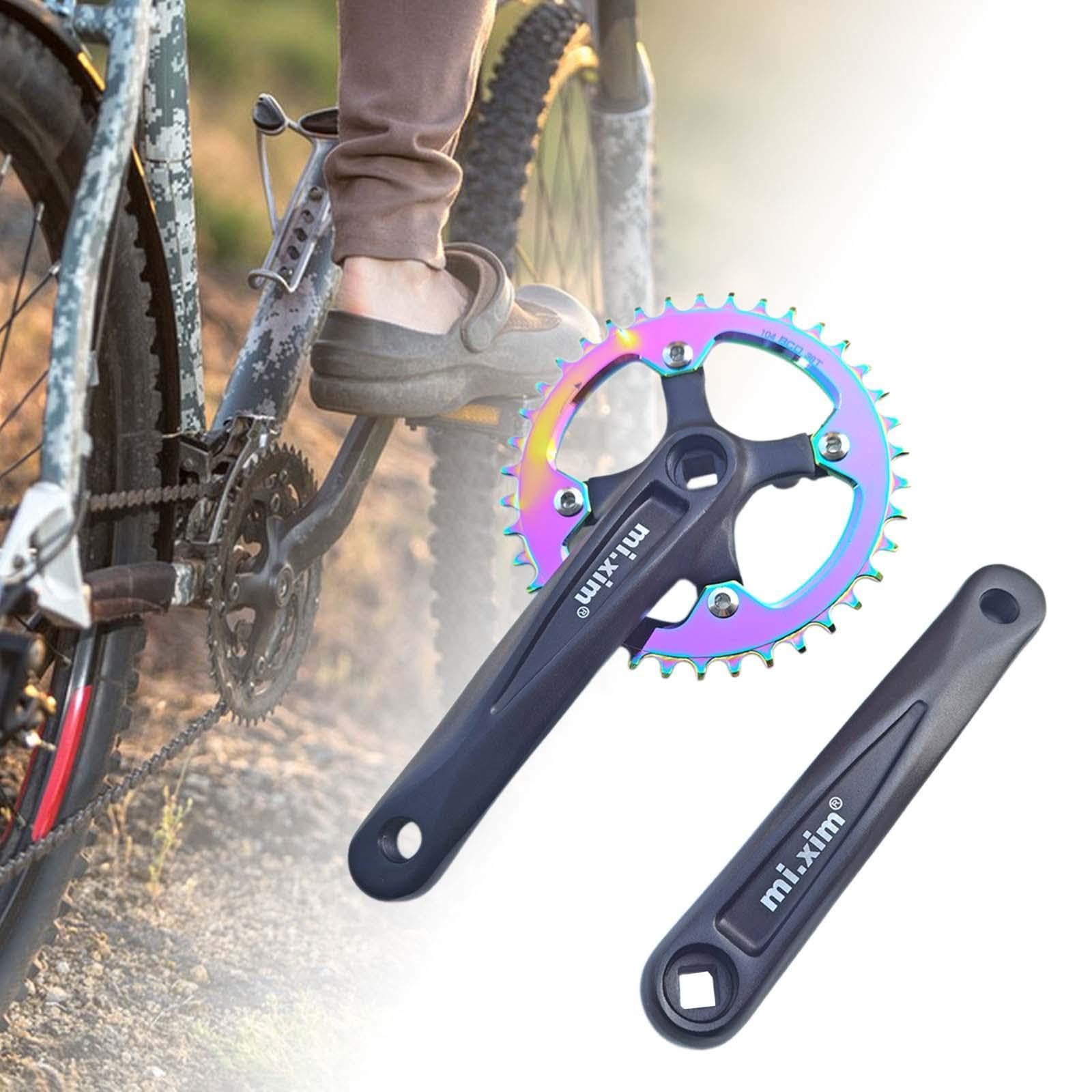 Guarnitura per Mountain Bike da Strada, Set di Pedivelle Leggere a 7, 8, 9, 10, 11 E 12 velocità, Corona Rotonda per Bicicletta, Ricambio