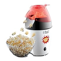 Russell Hobbs Pop corn, Macchina per Pop Corn, 12 tazze, 35-50 g, Coperchio Misurino, 1200 W, Fiesta pop corn 24630-56
