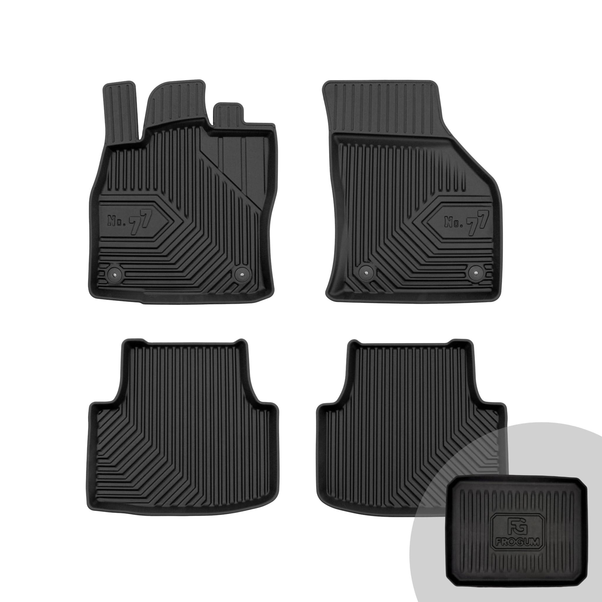 FROGUM No.77 Alfombrillas para Coche Alfombras para Seat Leon IV Desde 2020 | Borde Alto | para Todo el año | Tamaño
