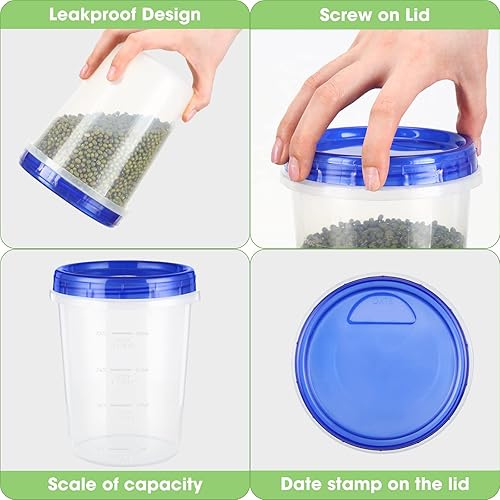 Miniatura 4 de 24 recipientes de almacenamiento de alimentos de 32 onzas, contenedores reutilizables de almacenamiento de sopas, contenedores de almacenamiento