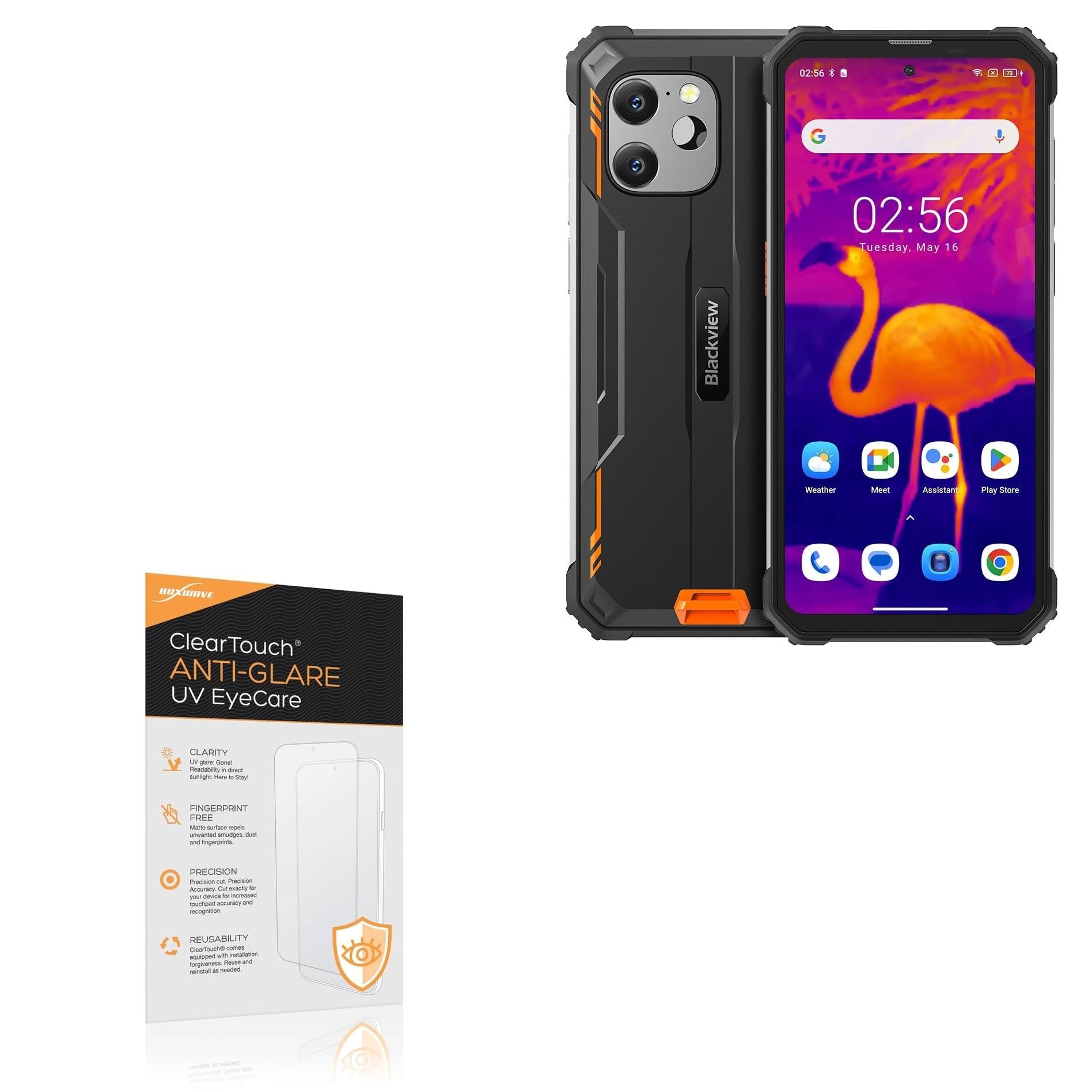 BoxWave Screen Protector Compatible With Blackview BV8900 - ClearTouch Anti-Glare Anti-UV EyeCare (2-Pack), Filters out Harmful Blue Light Reduce Fatigue