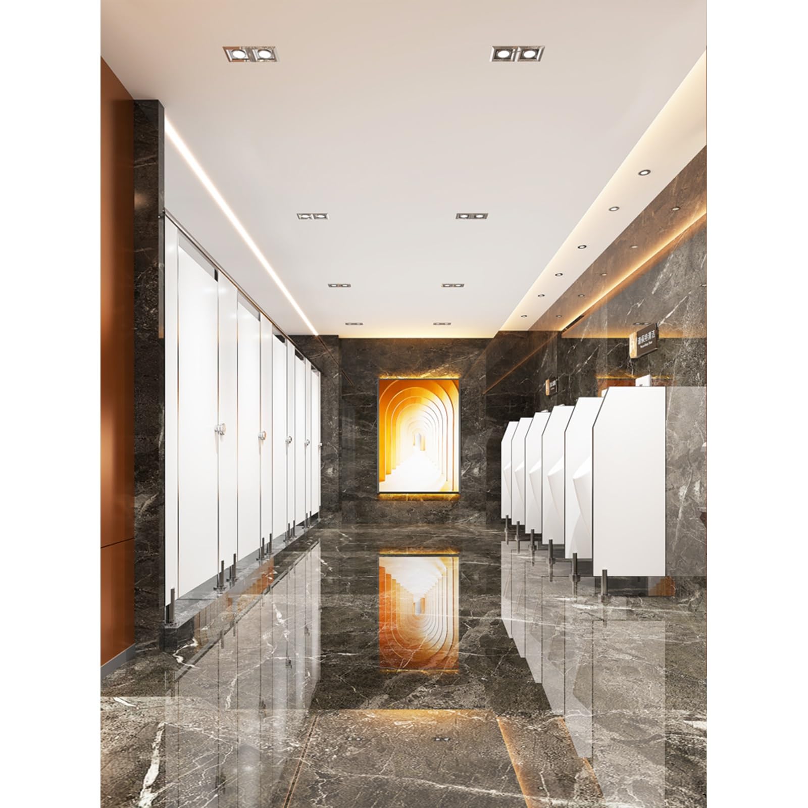 Mampara divisoria de Acero Inoxidable para urinario, para baños públicos, escuelas, hospitales y Empresas.