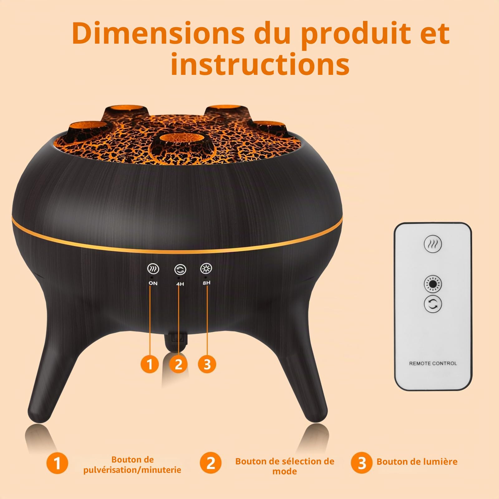 Diffuseur d'huiles essentielles pour chambre à coucher, 250 ml, brume méduse, humidificateur d'air, aromathérapie, diffuseur d'arômes avec lumières LED de 8 couleurs, minuteries, arrêt automatique