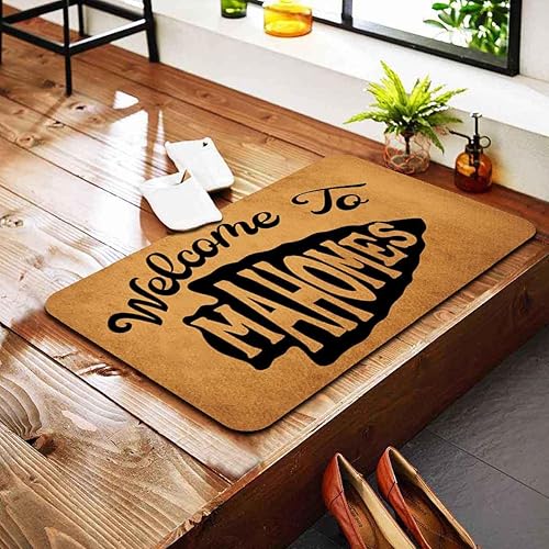Miniatura 4 de Divertido tapete de bienvenida para interiores (23.7 x 15.9 pulgadas) Welcome to Mahomes, regalo de broma para el hogar, decoración de interiores,